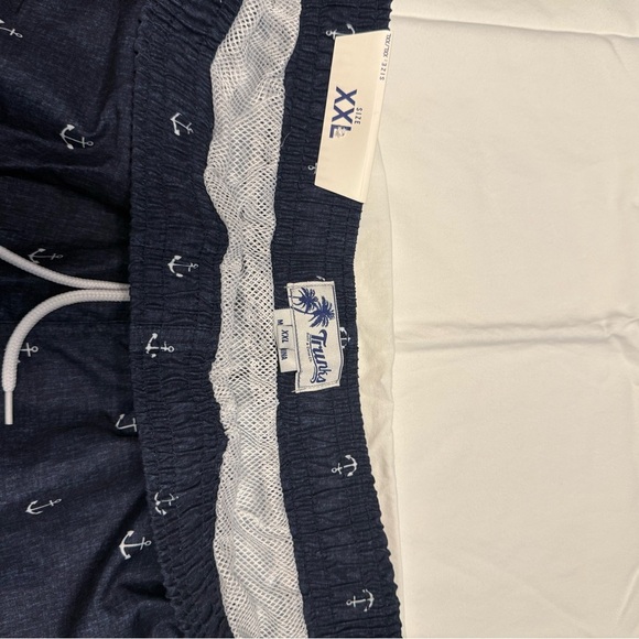 Trunks from Saks Fifth Avenue Blue and White Anchor Swim Trunks - Picture 3 of 4